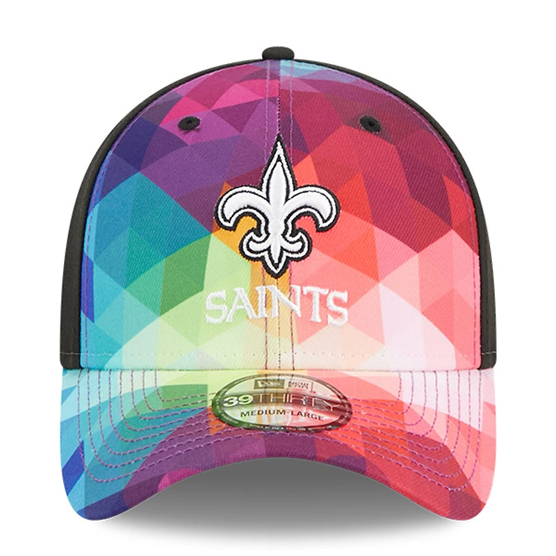 Casquette flexible New Era Orleans Saints 2023 NFL Crucial Catch 39THIRTY pour homme rose