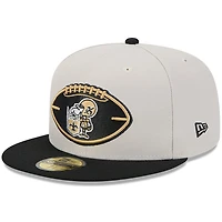 Men's New Era Stone/Black Orleans Saints 2024 Sideline Historic 59FIFTY Fitted Hat
