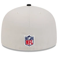 Men's New Era Stone/Black Orleans Saints 2024 Sideline Historic 59FIFTY Fitted Hat