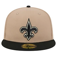 Men's New Era Tan Orleans Saints  Logo Main 59FIFTY Fitted Hat