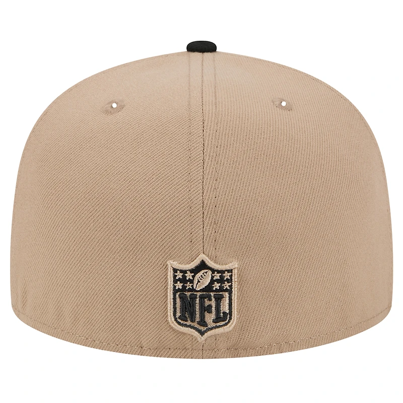 Men's New Era Tan Orleans Saints  Logo Main 59FIFTY Fitted Hat