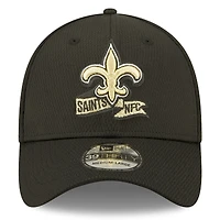 New Era Vegas Gold Orleans Saints 2022 Sideline pour homme - Casquette 39THIRTY Coaches Flex