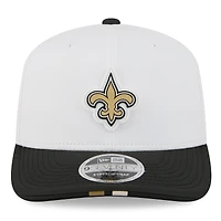 Men's New Era  White/Black New Orleans Saints 2025 NFL Training Camp 9SEVENTY Adjustable Hat