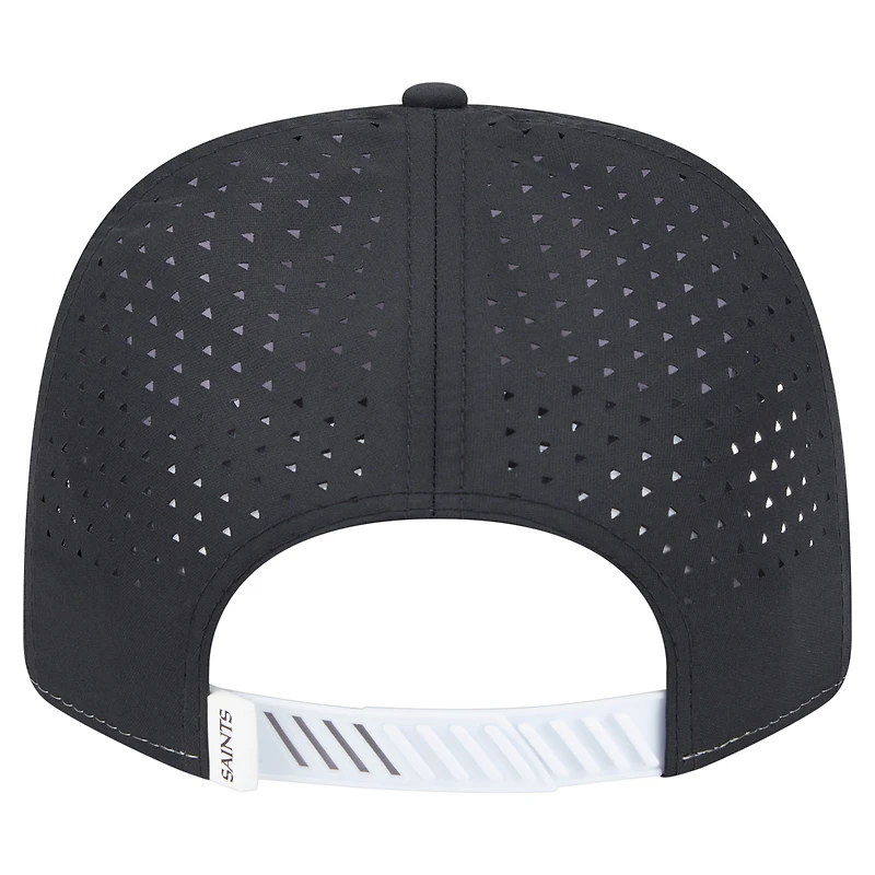 Men's New Era  White/Black New Orleans Saints Established Patch 9SEVENTY Adjustable Hat