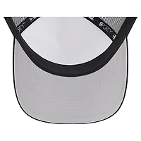 Casquette ajustable 9FORTY New Orleans Saints Stacked A-Frame Trucker New Era pour hommes, blanc/noir