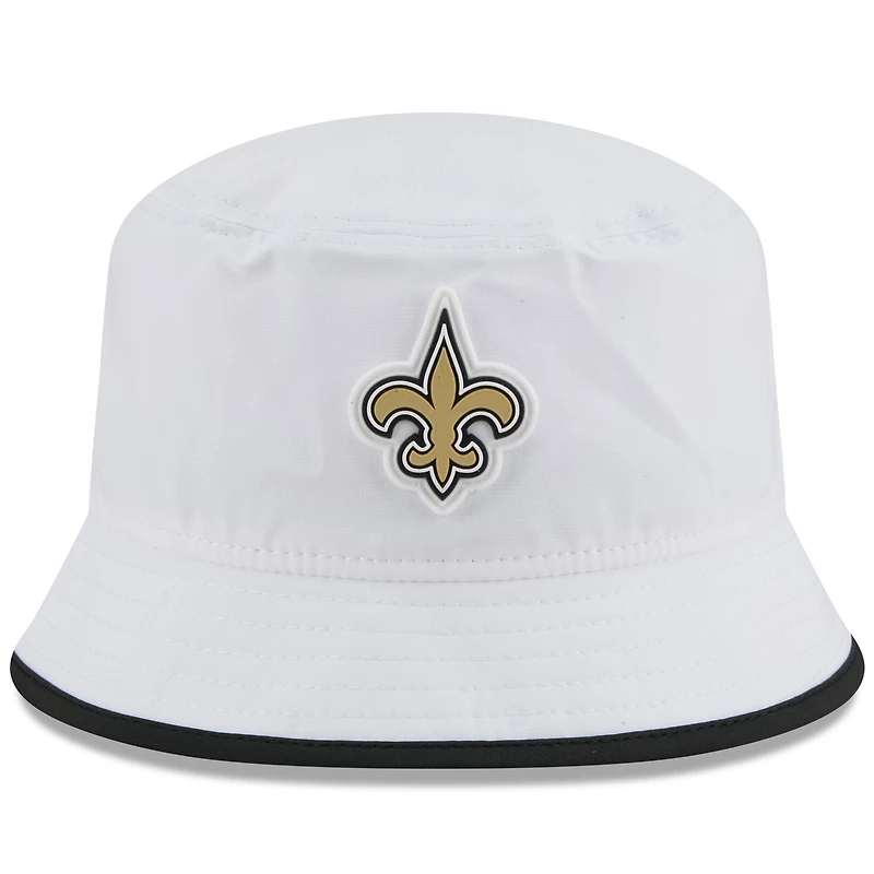 Men's New Era White New Orleans Saints 2025 NFL Training Camp Stretch Bucket Hat