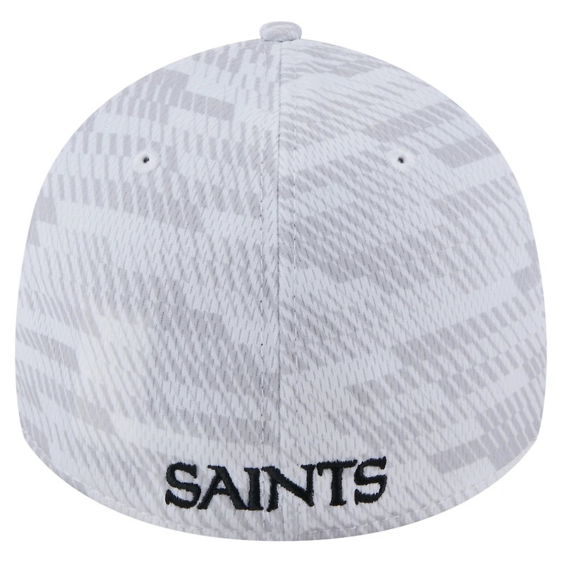Casquette New Era blanche Orleans Saints Gameday Graded 39THIRTY Flex pour homme