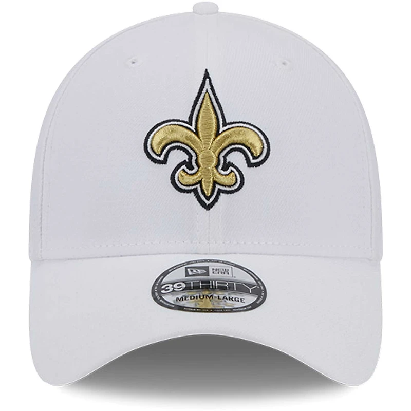 Casquette flexible principale 39THIRTY New Orleans Saints Era pour hommes, blanche