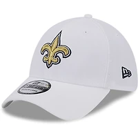 Men's New Era White Orleans Saints Main 39THIRTY Flex Hat