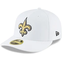 Men's New Era White Orleans Saints Omaha Low Profile 59FIFTY Fitted Hat