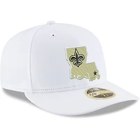 Men's New Era White Orleans Saints Omaha Low Profile 59FIFTY Fitted Hat
