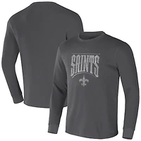 Men's NFL x Darius Rucker Collection by Fanatics Charcoal New Orleans Saints Long Sleeve Thermal T-Shirt