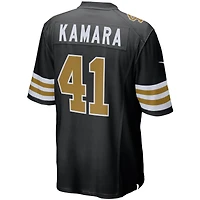 Maillot de match alternatif Nike Alvin Kamara pour hommes, noir, New Orleans Saints