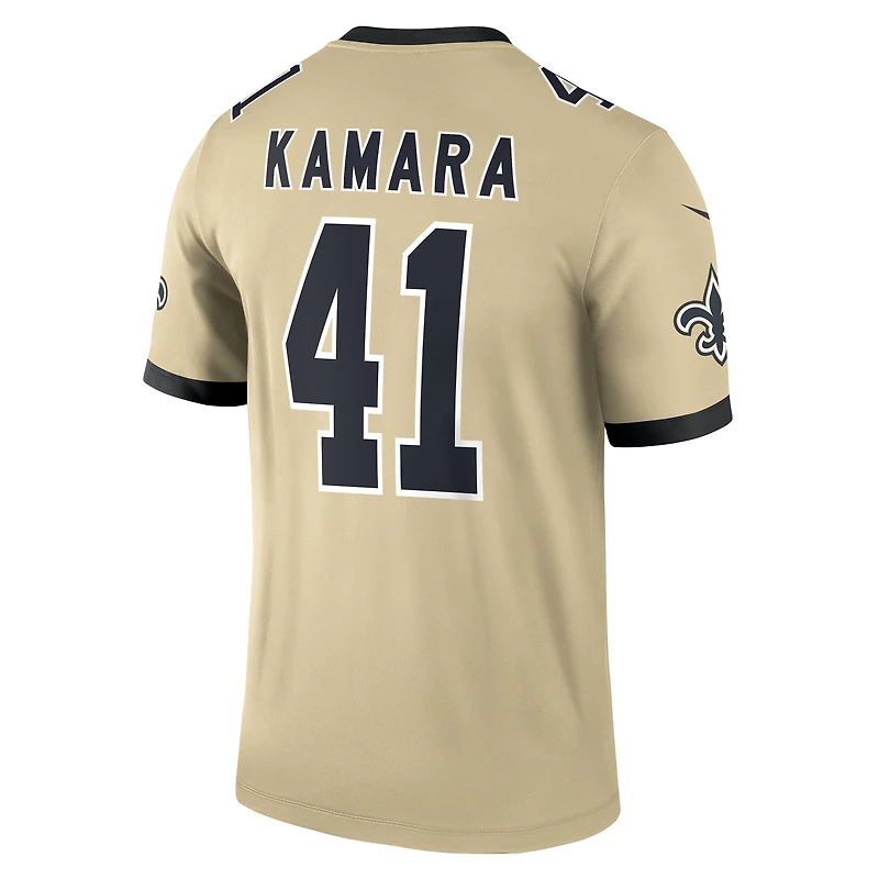 Haut Nike Alvin Kamara Gold New Orleans Saints Gameday Golds Alternate Legend Player Performance pour homme