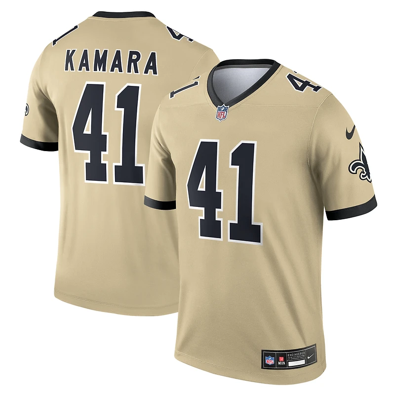 Haut Nike Alvin Kamara Gold New Orleans Saints Gameday Golds Alternate Legend Player Performance pour homme