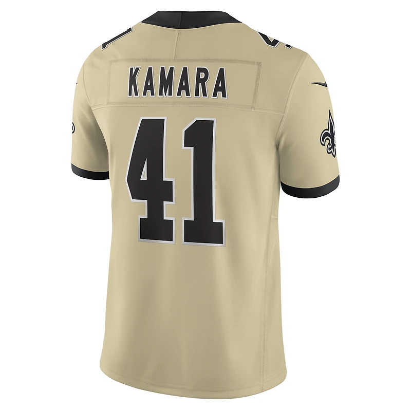 Maillot Nike Alvin Kamara Gold Gameday Golds Alternate Vapor F.U.S.E. Limited pour homme des New Orleans Saints