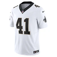 Nike Alvin Kamara pour hommes Blanc New Orleans Saints Vapor F.U.S.E. Maillot limité