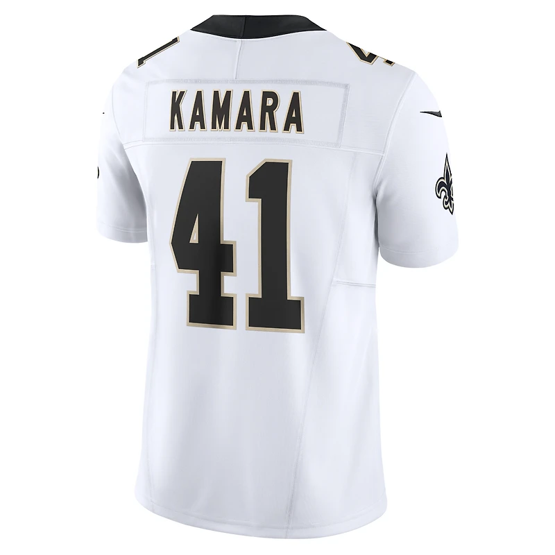 Nike Alvin Kamara pour hommes Blanc New Orleans Saints Vapor F.U.S.E. Maillot limité