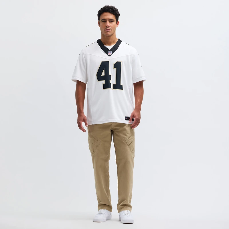 Nike Alvin Kamara pour hommes Blanc New Orleans Saints Vapor F.U.S.E. Maillot limité