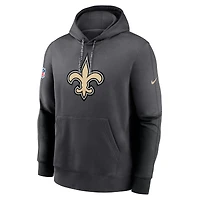 Men's Nike Anthracite New Orleans Saints 2024 Sideline Club Pullover Hoodie