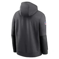 Sweat à capuche Nike Anthracite New Orleans Saints 2024 Sideline Club pour homme