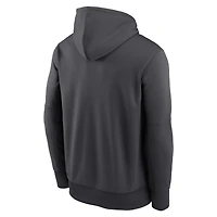 Men's Nike Anthracite New Orleans Saints Toss Sweep Performance Pullover Hoodie