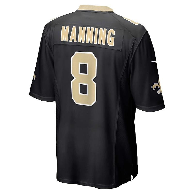 Maillot de match joueur retraité Nike Archie Manning pour hommes, noir, New Orleans Saints