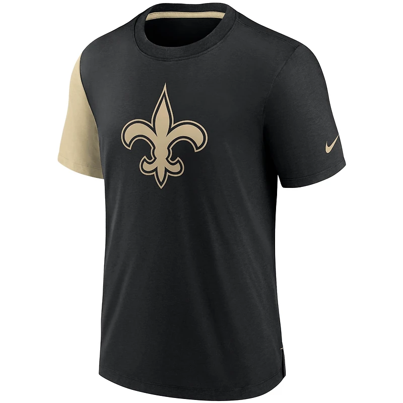 T-shirt Nike New Orleans Saints Pop Performance pour homme noir/doré