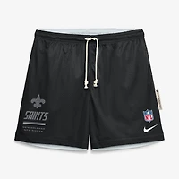 Men's Nike  Black/Platinum New Orleans Saints Sideline Standard Issue Dri-FIT Reversible Shorts