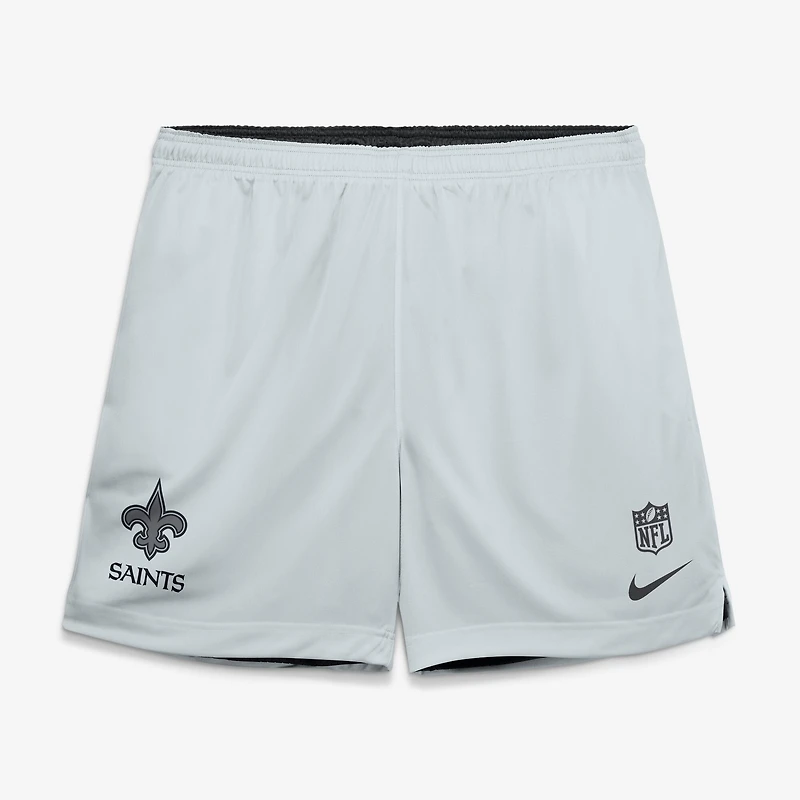 Men's Nike  Black/Platinum New Orleans Saints Sideline Standard Issue Dri-FIT Reversible Shorts