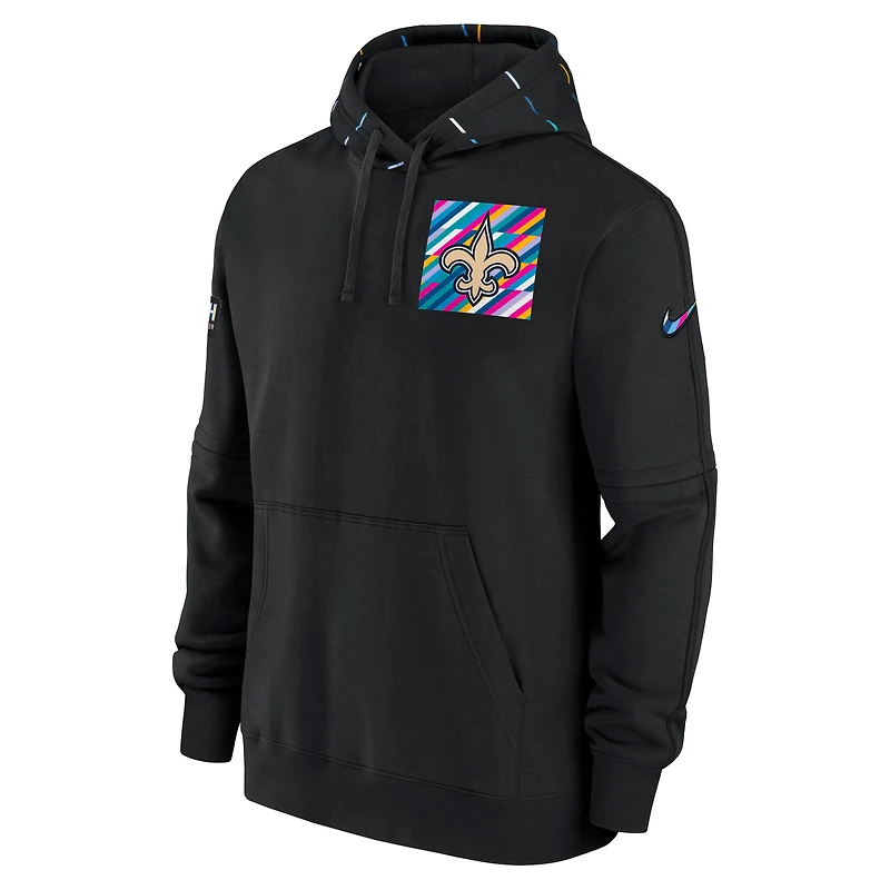 Men's Nike  Black New Orleans Saints 2023 NFL Crucial Catch Club Pullover Hoodie