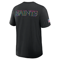 Men's Nike Black New Orleans Saints 2025 NFL Crucial Catch Tri-Blend Dri-FIT T-Shirt