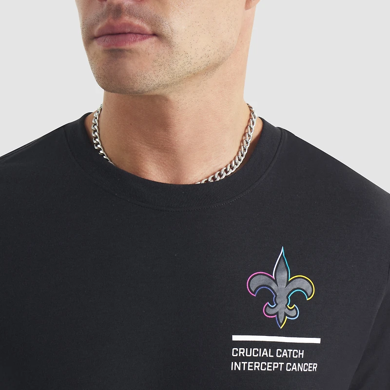 Men's Nike Black New Orleans Saints 2025 NFL Crucial Catch Tri-Blend Dri-FIT T-Shirt