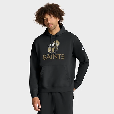 Men's Nike Black New Orleans Saints Best Season Rewind Club Pullover Hoodie