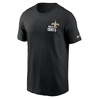 T-shirt essentiel Nike New Orleans Saints Blitz pour homme, noir