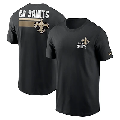 T-shirt essentiel Nike New Orleans Saints Blitz pour homme, noir