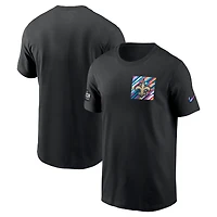 Men's Nike  Black New Orleans Saints Crucial Catch Sideline Tri-Blend T-Shirt