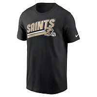 T-shirt Nike New Orleans Saints Essential Blitz Lockup pour homme noir