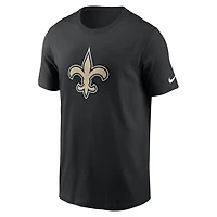 T-shirt Nike noir pour homme avec logo essentiel des Saints de la Nouvelle-Orléans