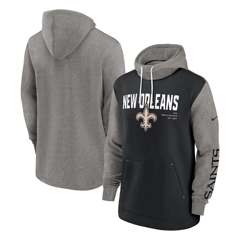 Sweat à capuche Nike New Orleans Saints noir pour homme