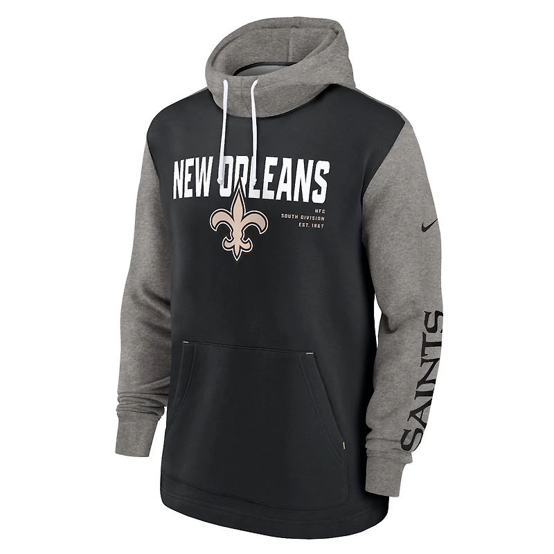 Sweat à capuche Nike New Orleans Saints noir pour homme