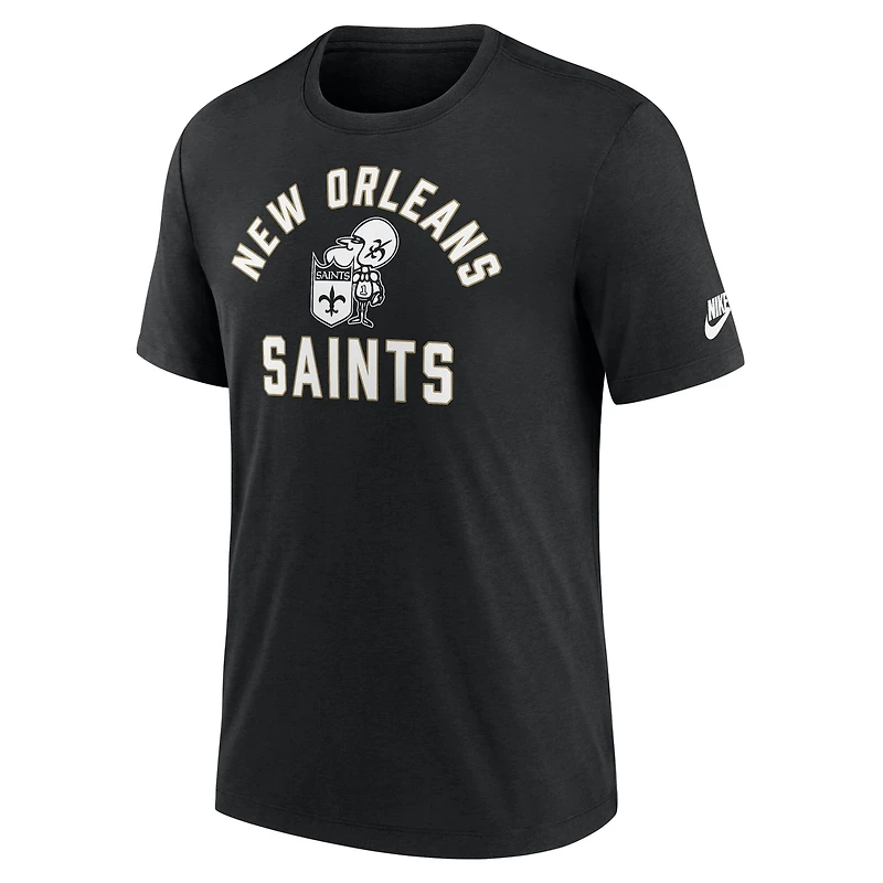 Men's Nike Black New Orleans Saints Favorable Timeline Tri-Blend T-Shirt