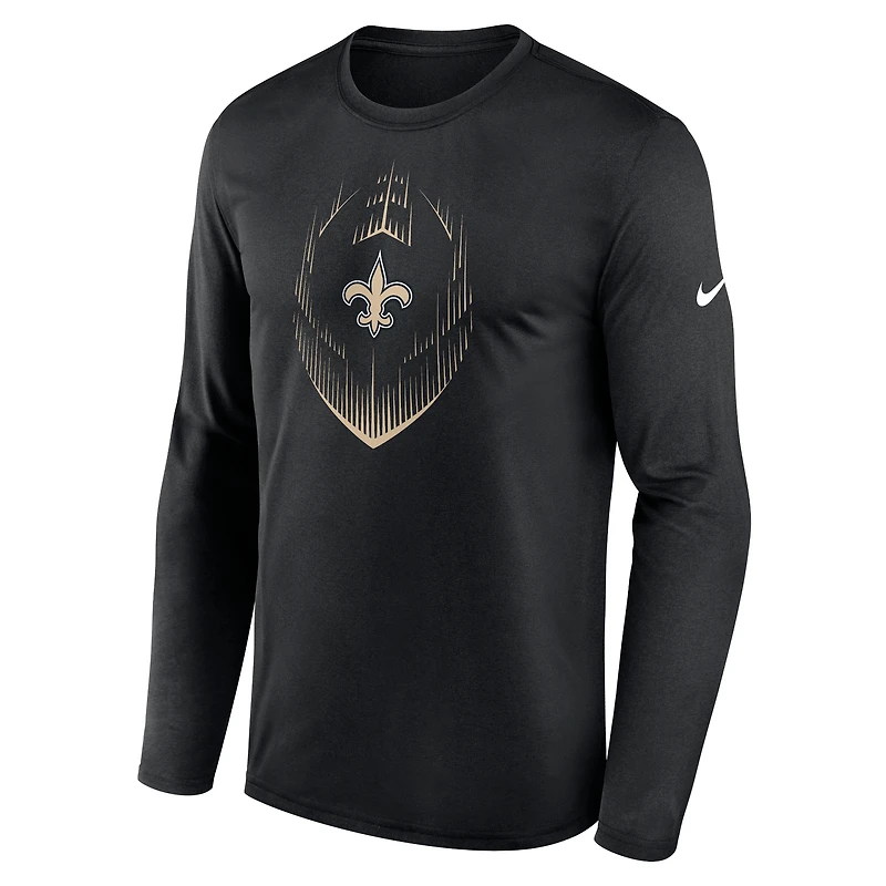 Men's Nike Black New Orleans Saints Icon Legend Performance Long Sleeve T-Shirt
