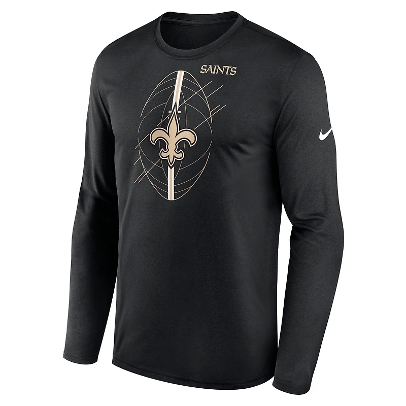 Men's Nike Black New Orleans Saints Legend Icon Long Sleeve T-Shirt