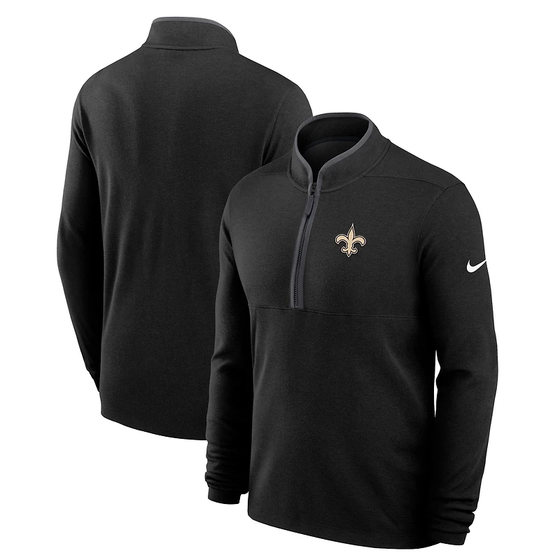 Men's Nike Black New Orleans Saints Lightweight Victory Dri-FIT Half-Zip Pullover