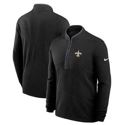 Men's Nike Black New Orleans Saints Lightweight Victory Dri-FIT Half-Zip Pullover
