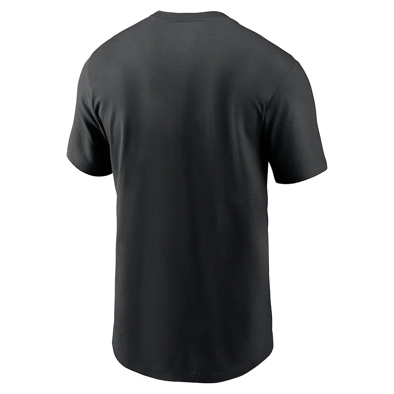 T-shirt essentiel Nike New Orleans Saints Lockup pour homme, noir
