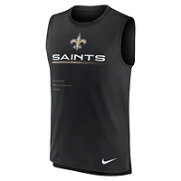 Men's Nike Black New Orleans Saints Muscle Trainer Tank Top