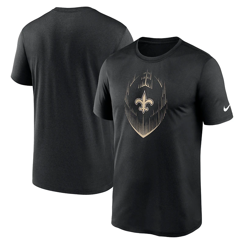 T-shirt Nike Primetime Legend Icon Performance pour homme, noir, New Orleans Saints