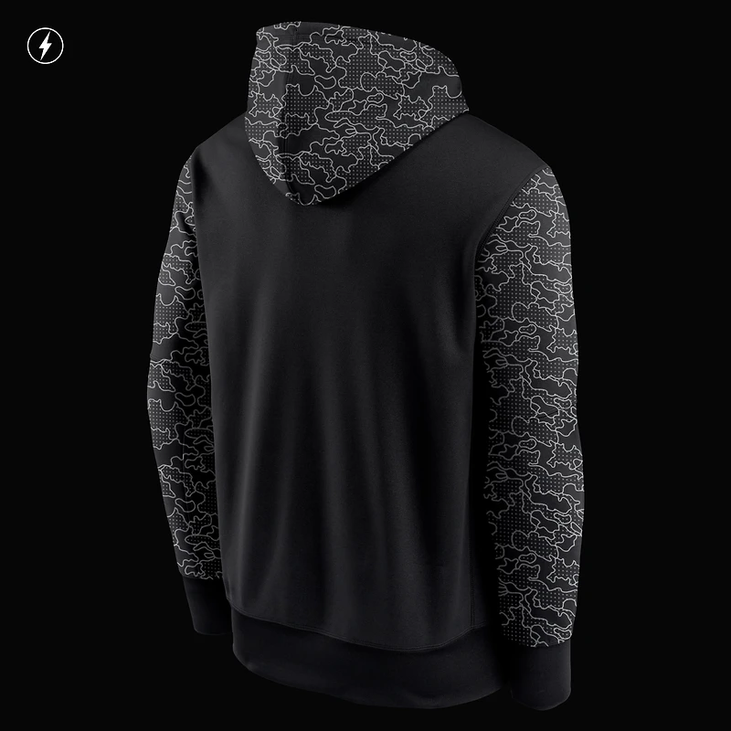 Men's Nike Black New Orleans Saints RFLCTV Chevron Pullover Hoodie